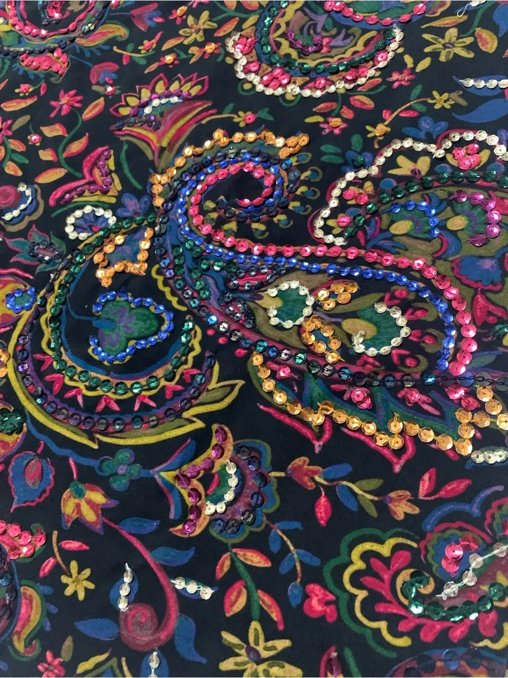 Love The Label Daphne Print Sequin Paisley Mini Skirt NWT - Picture 3 of 12